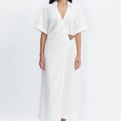 Aje Corine Wrap Midi Dress - Image 1
