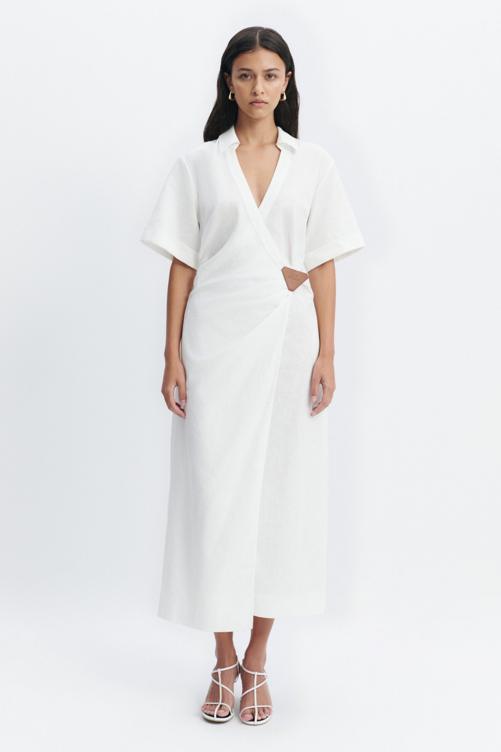 Aje Corine Wrap Midi Dress - Image 1