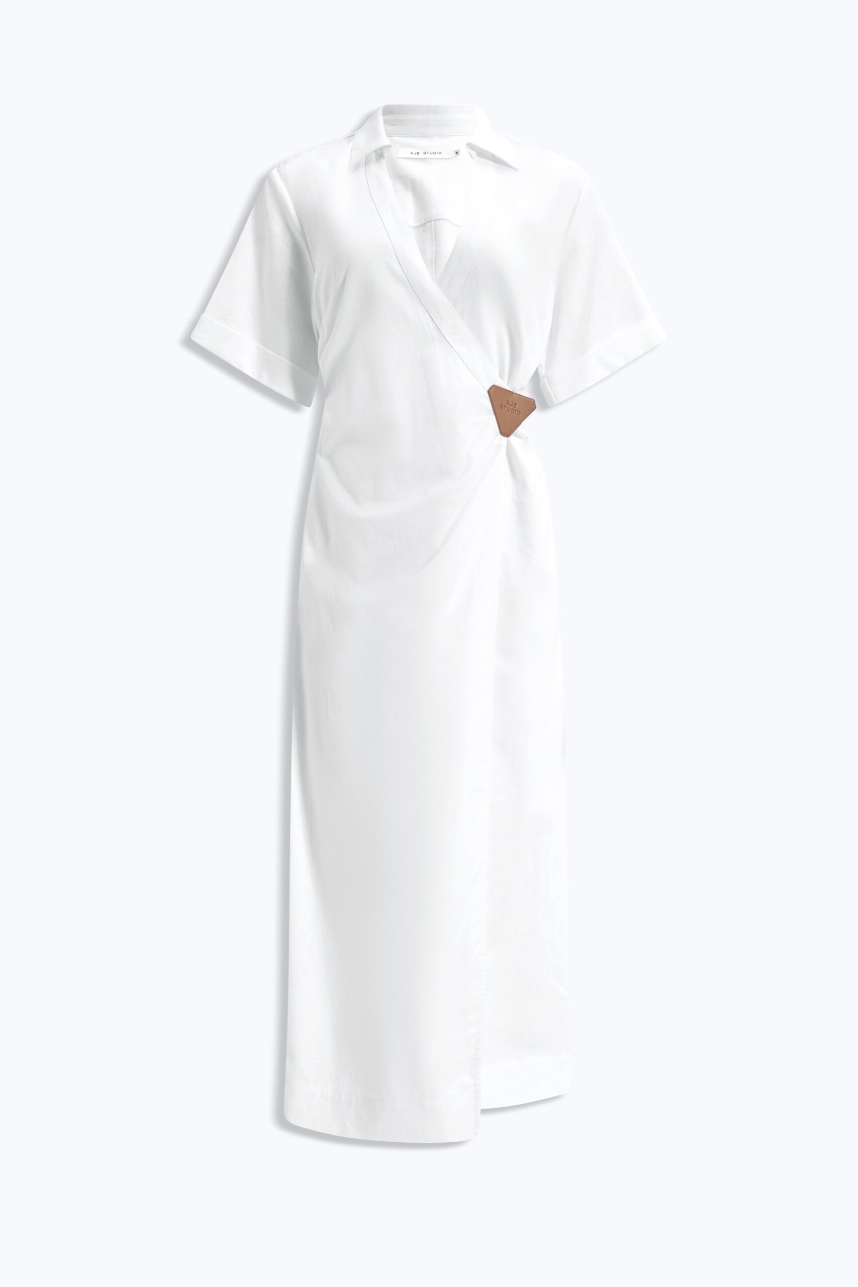 MNAJE041026180236116_2 Aje Corine Wrap Midi Dress - Image 2