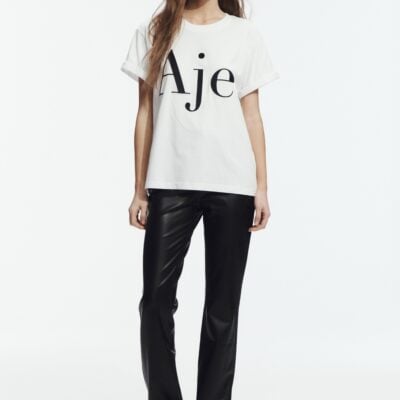 Aje Alice Embroidered Logo Tee - Image 1