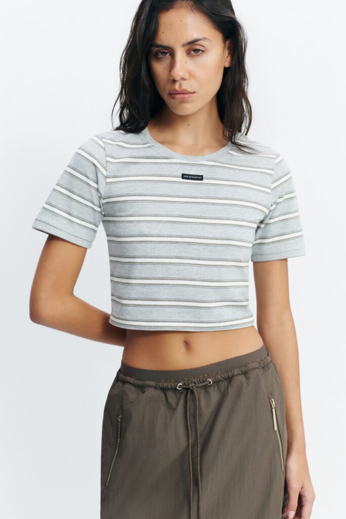 Aje AA Stripe Baby Tee - Image 1