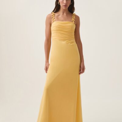 Aje Soulful Pom Pom Midi Dress - Image 1