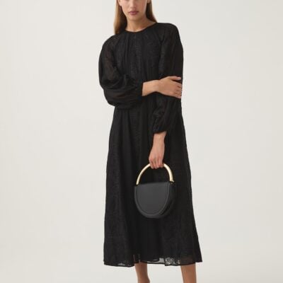 Aje Soleil Blouson Lace Midi Dress - Image 1