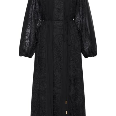 Aje Soleil Blouson Lace Midi Dress - Image 2