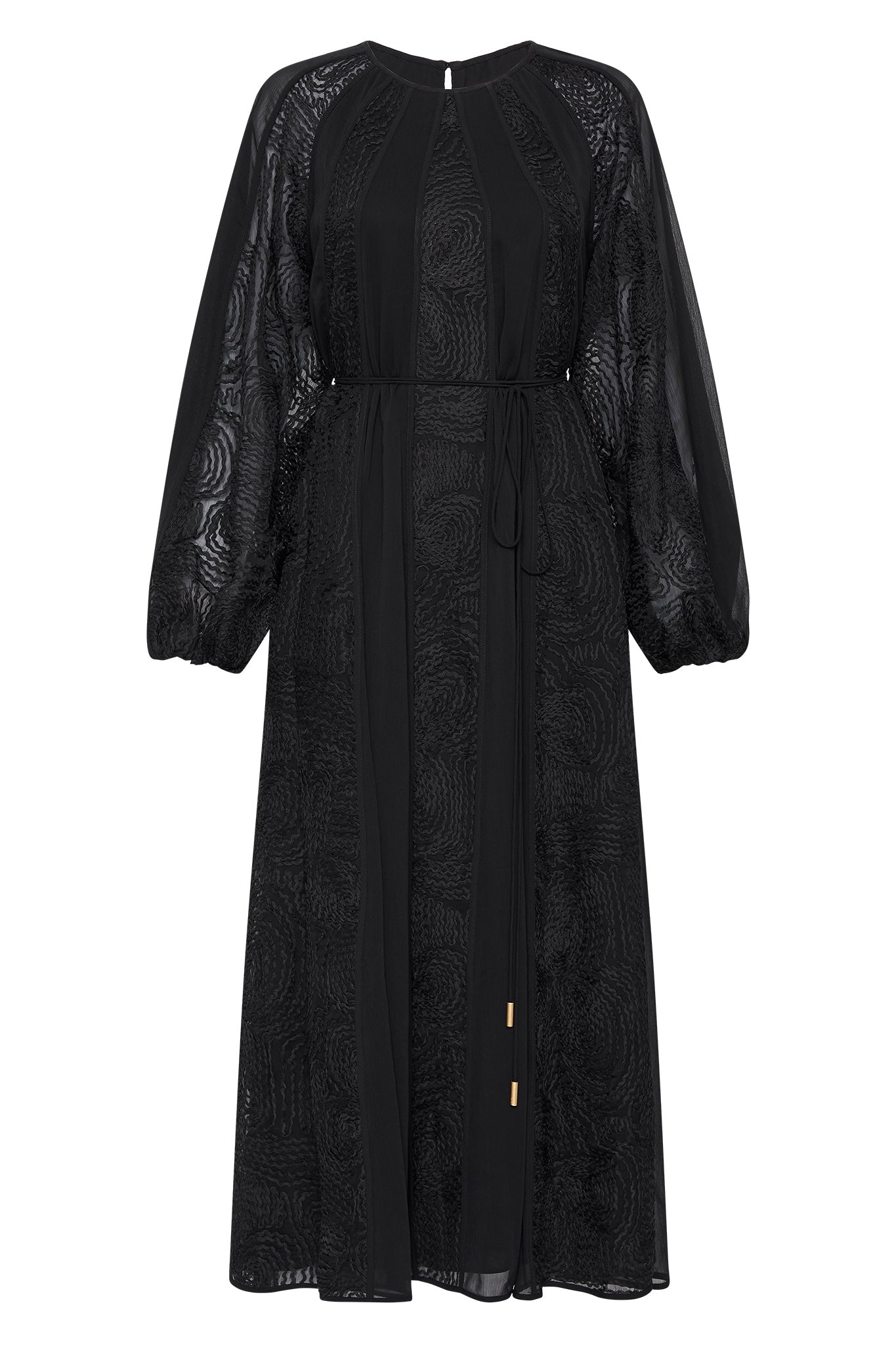 MNAJE041026180236147_2 Aje Soleil Blouson Lace Midi Dress - Image 2