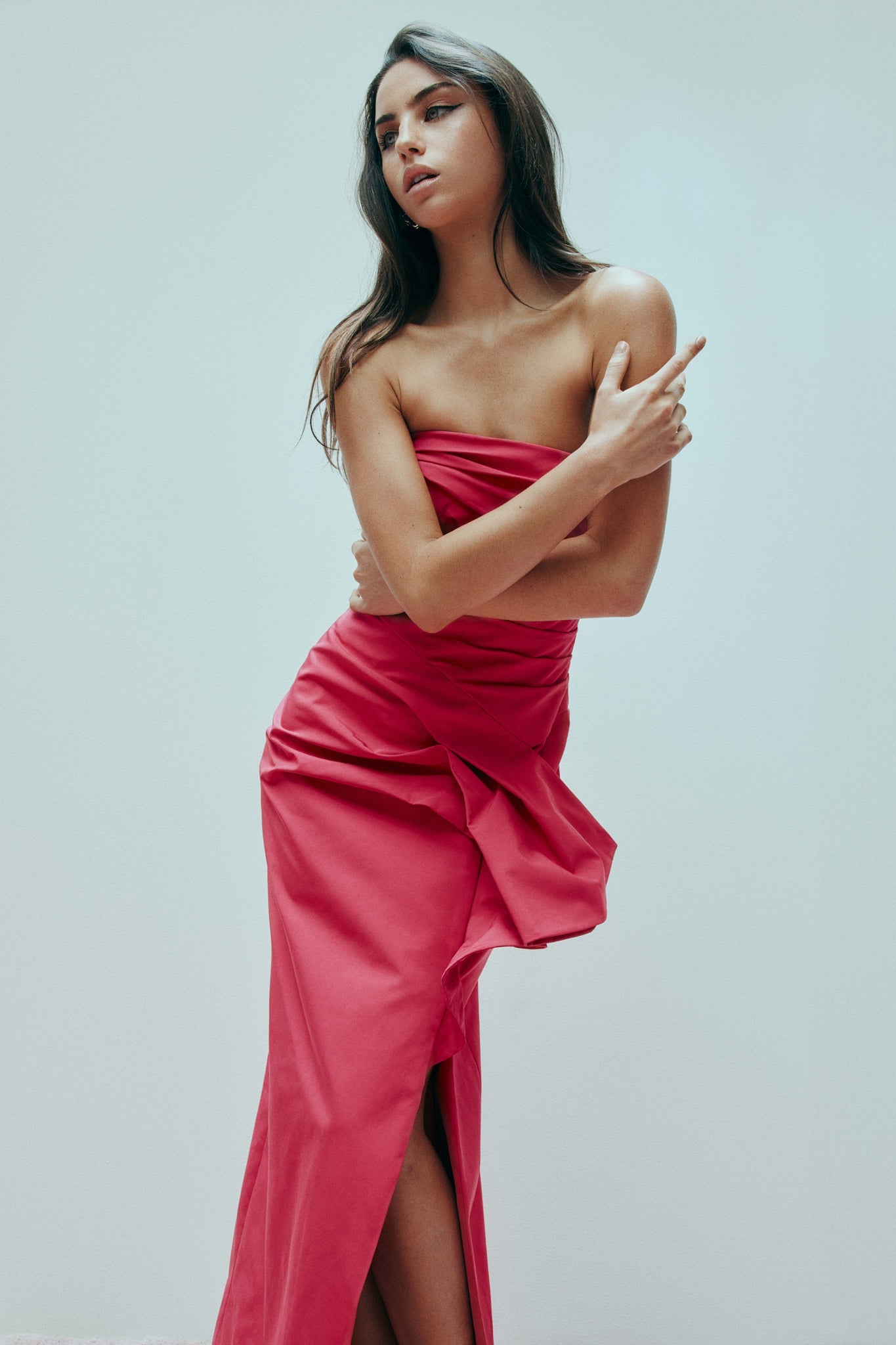 Aje Roma Draped Midi Dress - Image 1