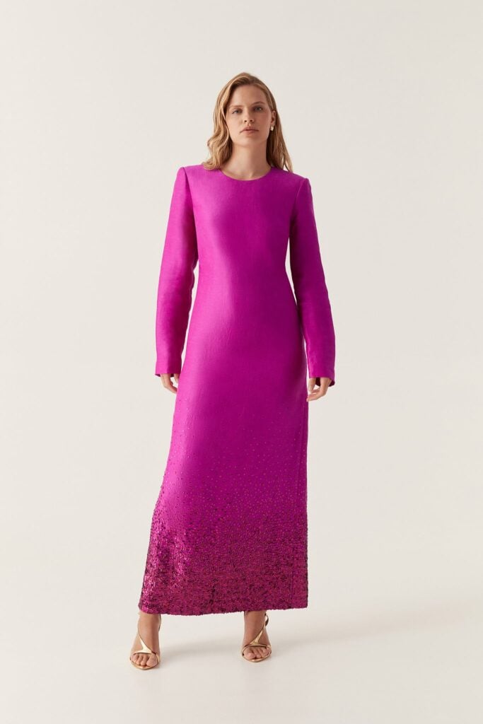 Aje Reflection Sequin Maxi Dress - Image 1