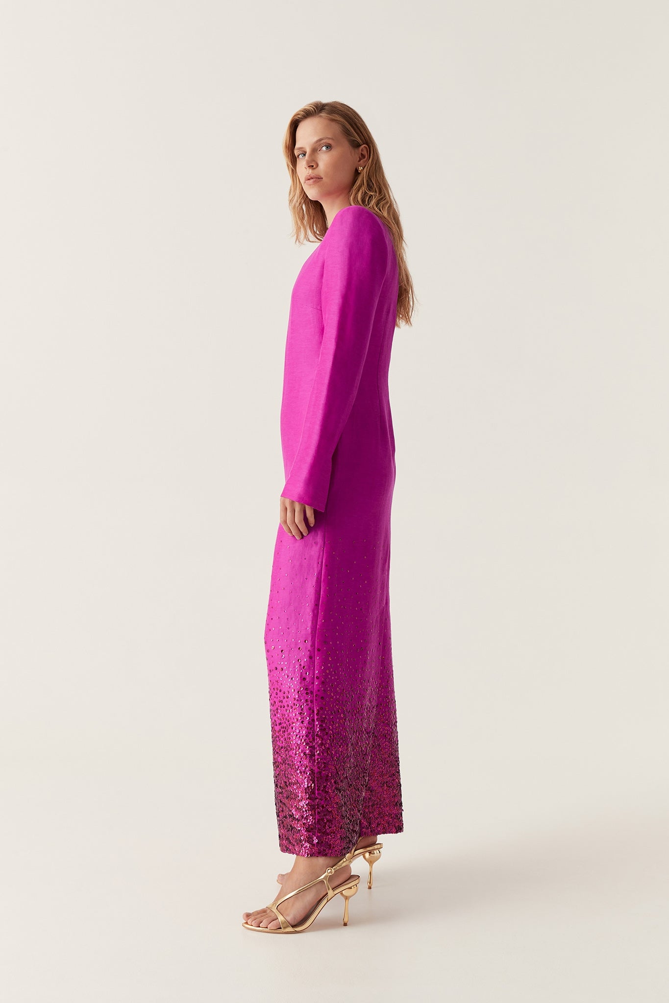 MNAJE041026180236151_3 Aje Reflection Sequin Maxi Dress - Image 3