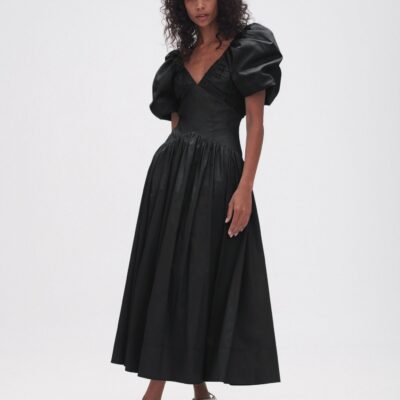 Aje Gabrielle Plunge Midi Dress - Image 1