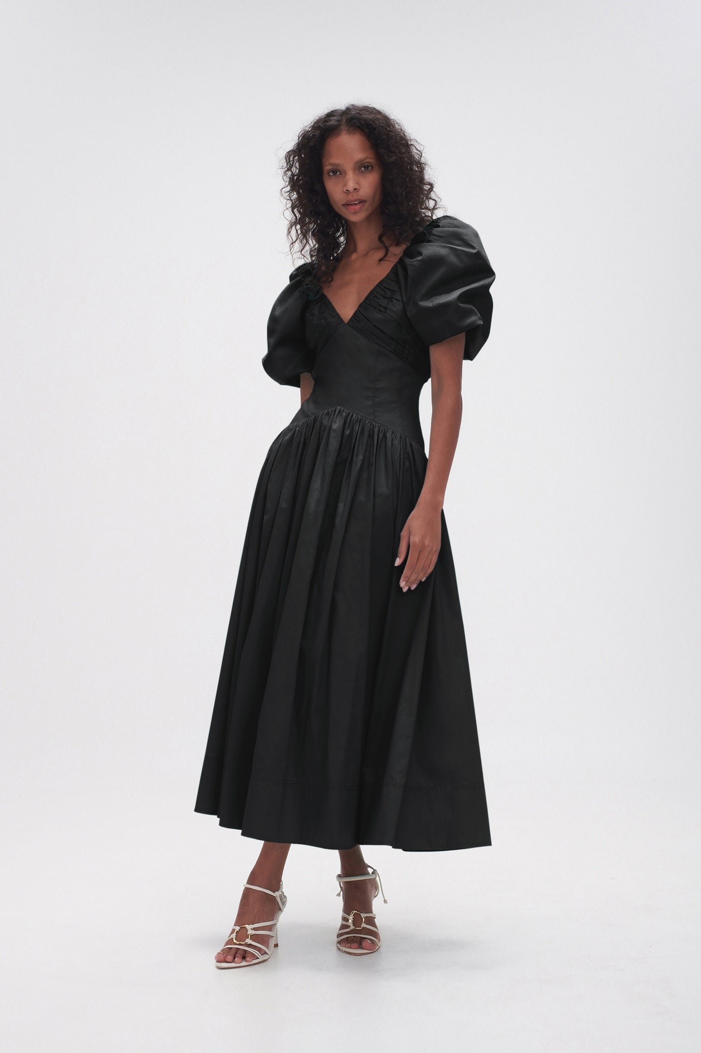 Aje Gabrielle Plunge Midi Dress - Image 1