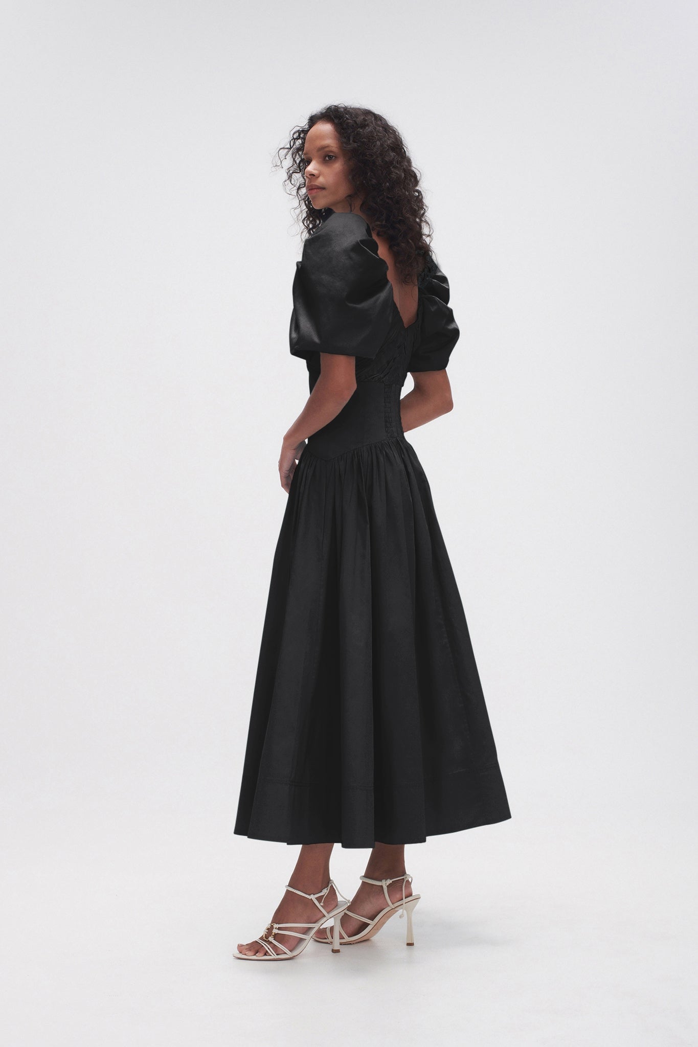 MNAJE041026180236160_3 Aje Gabrielle Plunge Midi Dress - Image 3