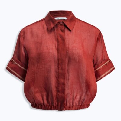Aje Cove Bubble Hem Shirt - Image 2
