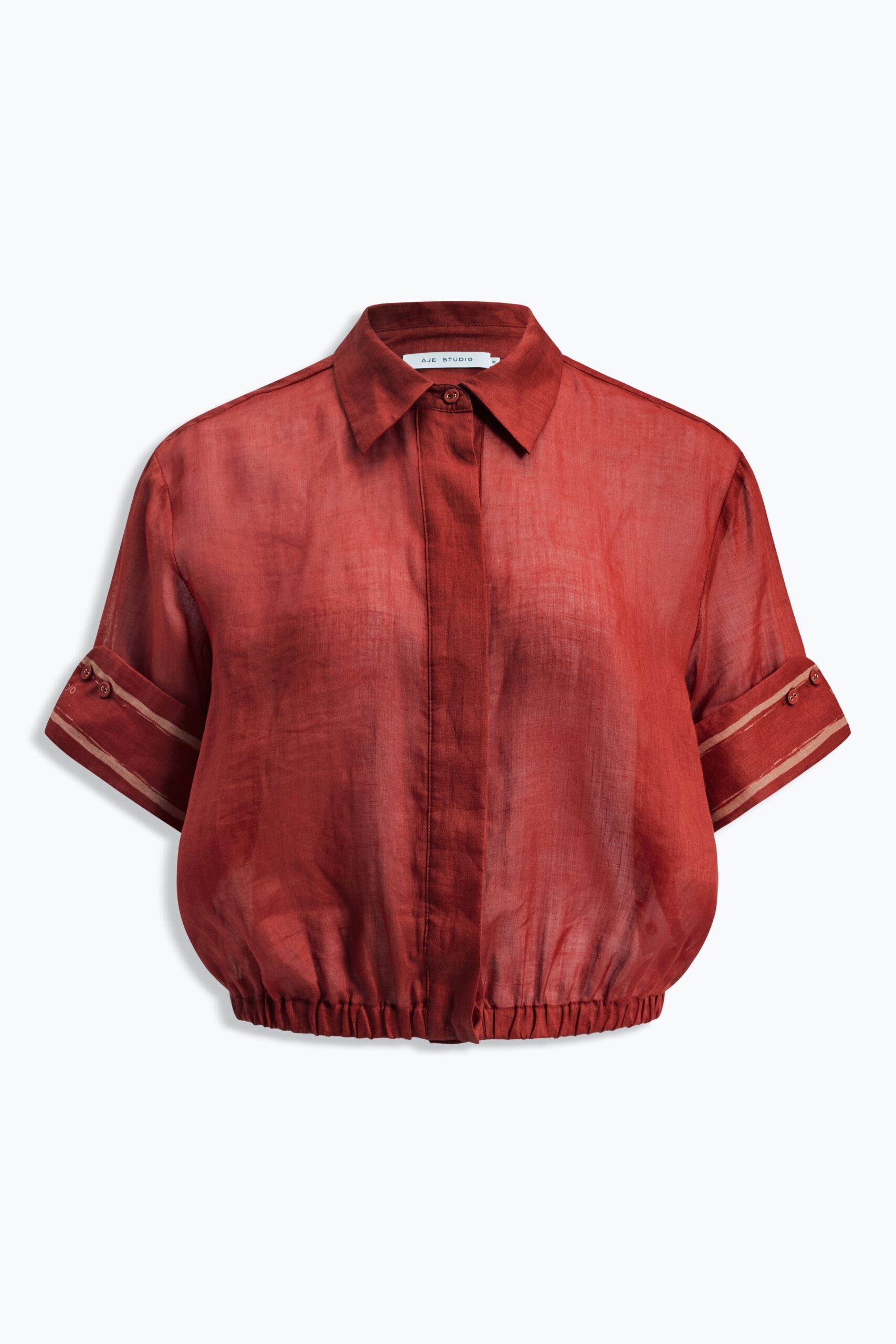 MNAJE091026051000030_2 Aje Cove Bubble Hem Shirt - Image 2