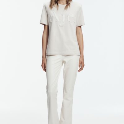 Aje Aimee Beaded Logo Tee - Image 1