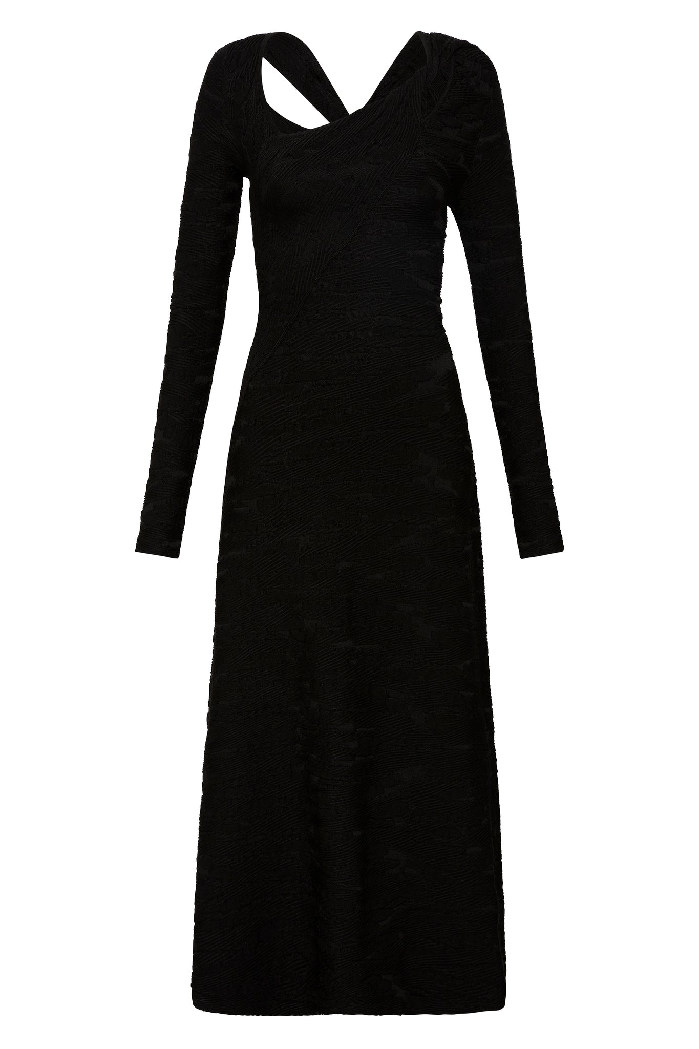 MNAJE091026051000047_2 Aje Celeste Twist Knit Midi Dress - Image 2