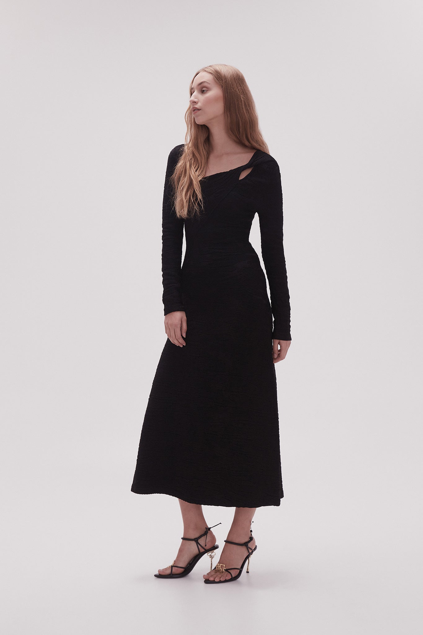 MNAJE091026051000047_3 Aje Celeste Twist Knit Midi Dress - Image 3