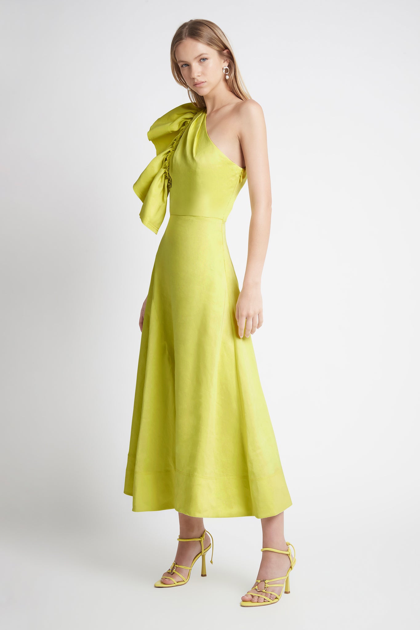 MNAJE091026051000049_3 Aje Bonjour Asymmetric Midi Dress - Image 3