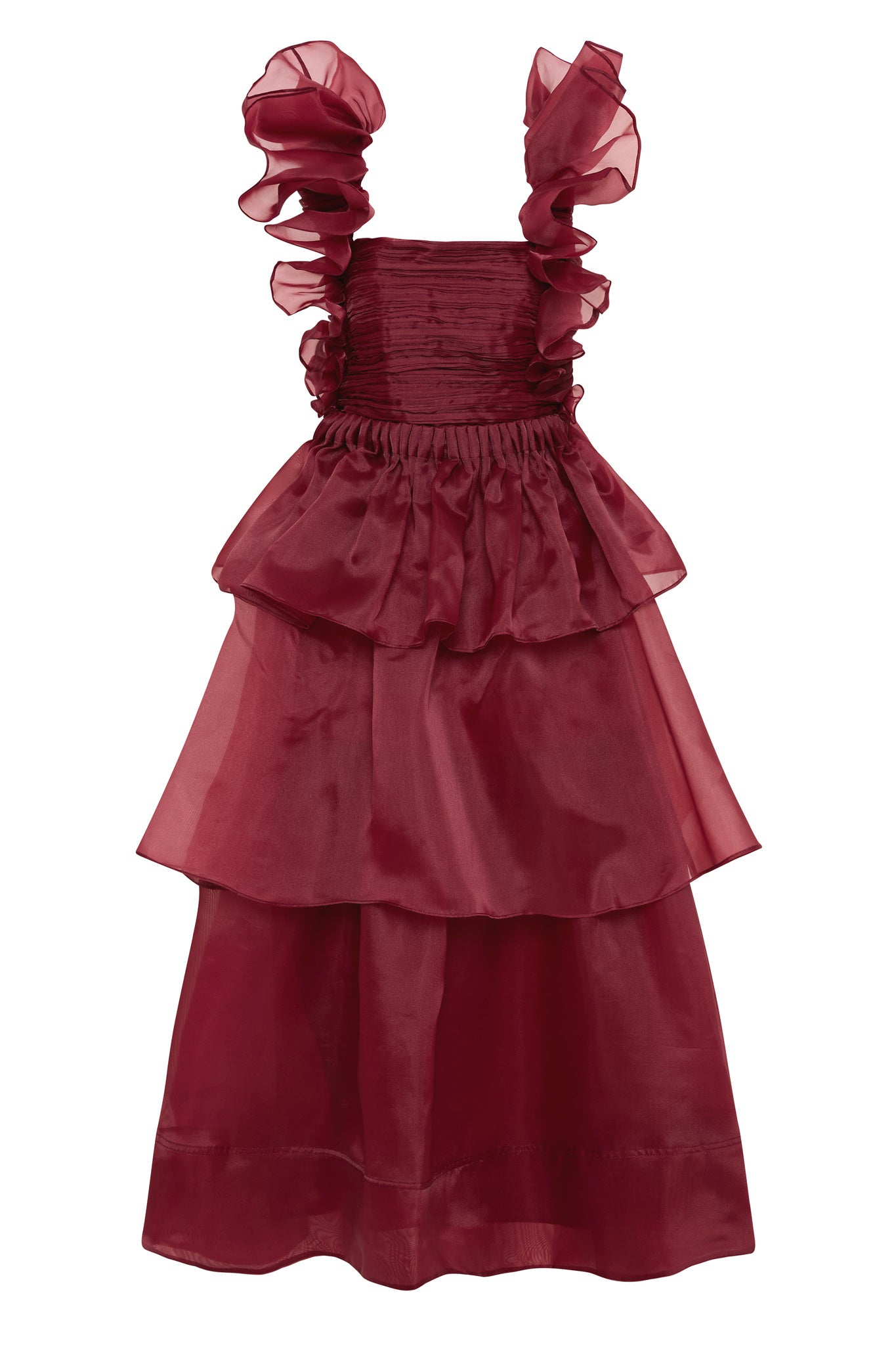 Aje Asra Pleated Frill Midi Dress - Image 2