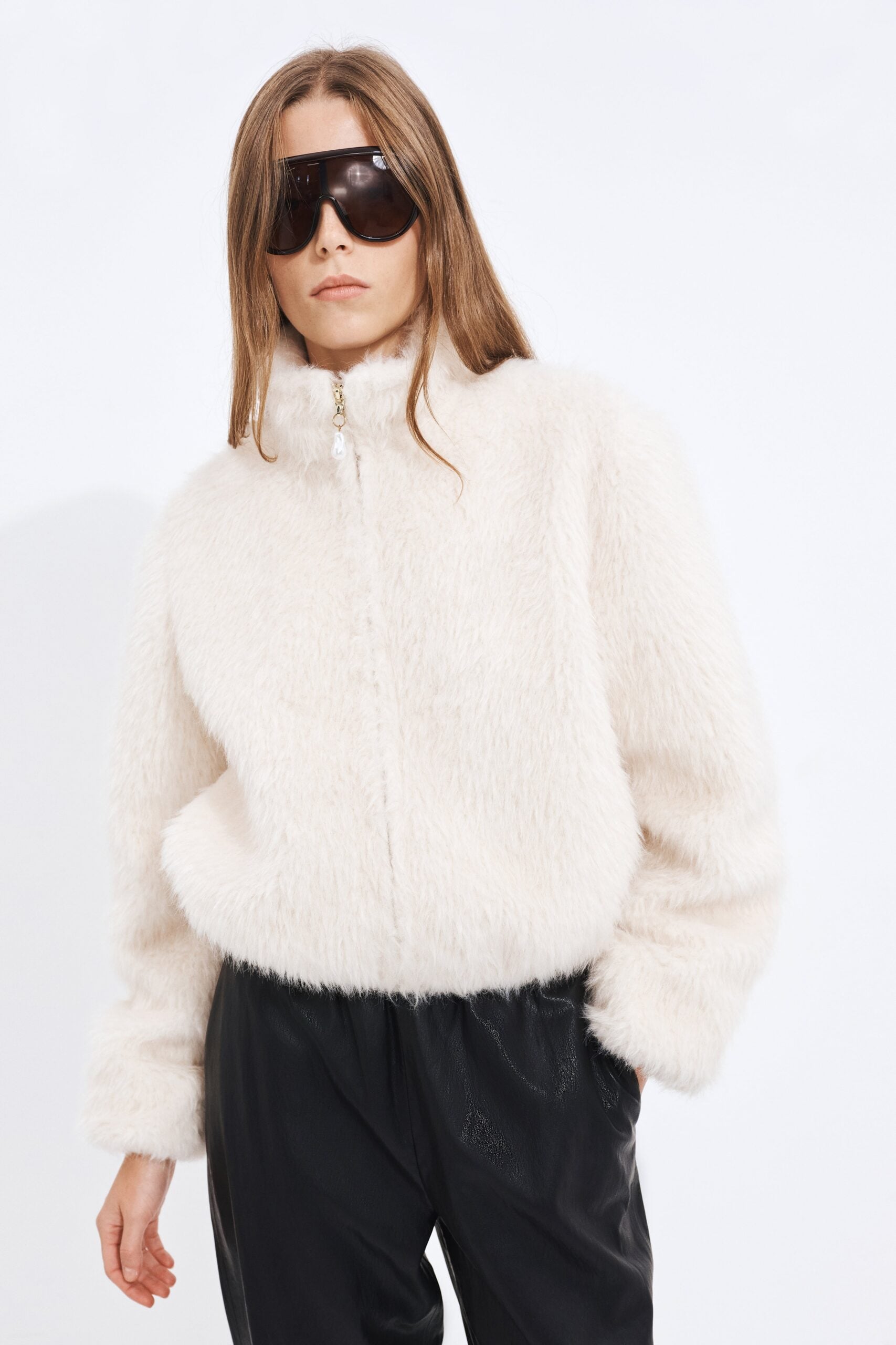 Aje Aspen Fluffy Bomber - Image 1