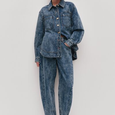 Aje Angelina Denim Shirt - Image 1