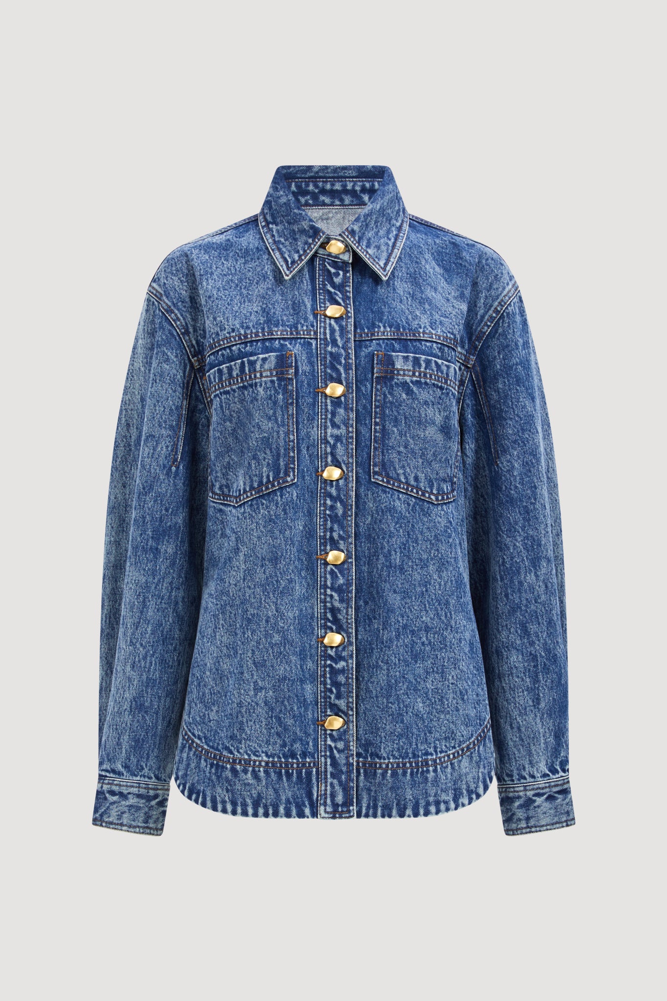 MNAJE091026051000073_2 Aje Angelina Denim Shirt - Image 2