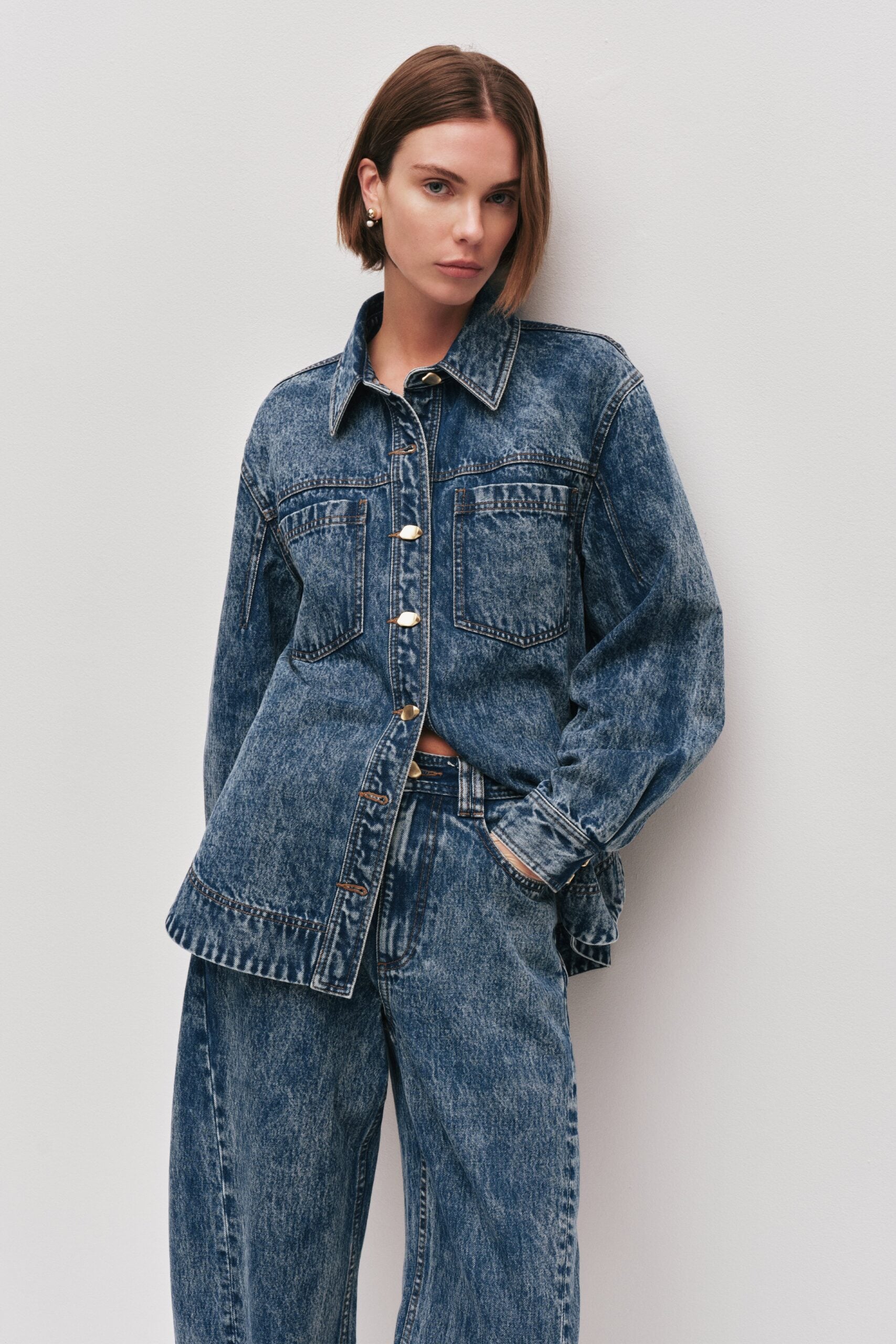 MNAJE091026051000073_3 Aje Angelina Denim Shirt - Image 3