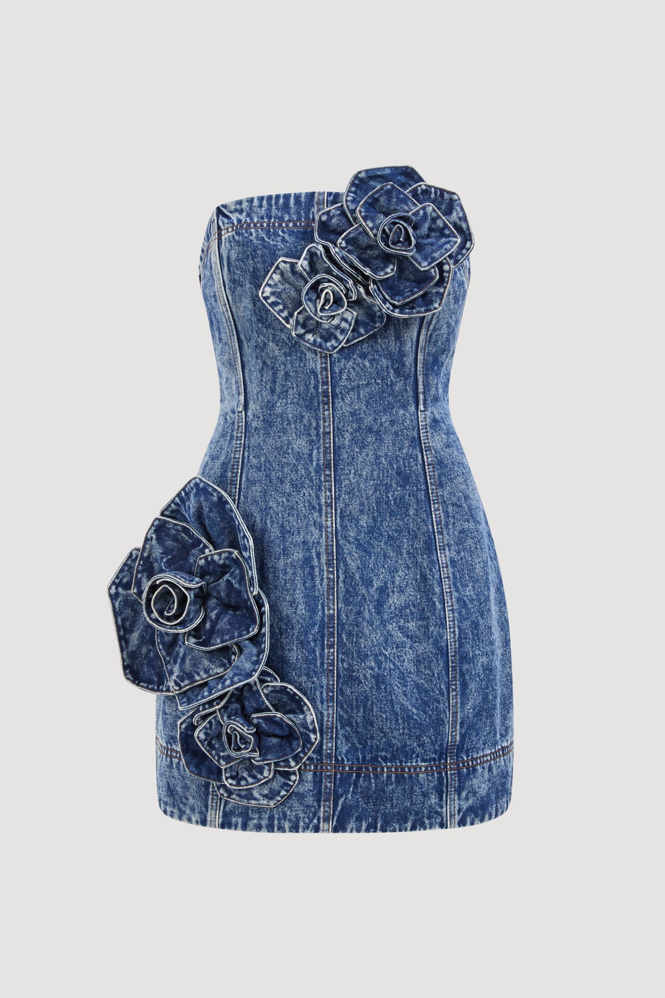 MNAJE111026180436004_2 Aje Angelina Denim Mini Dress - Image 2