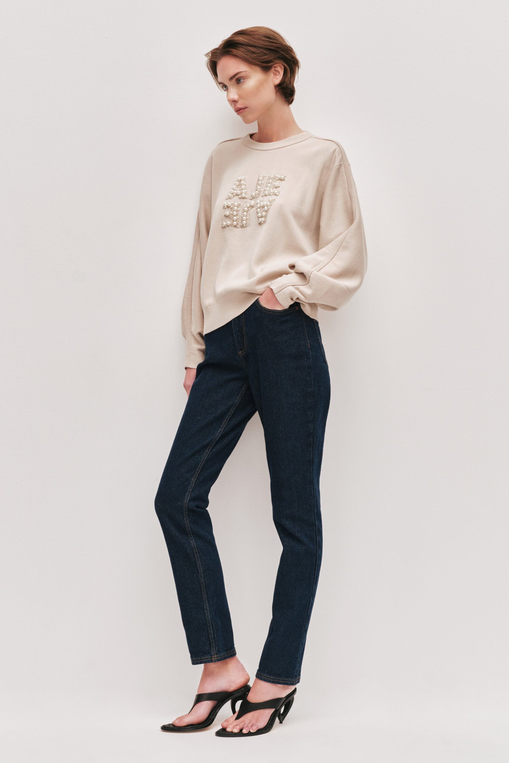 Aje Andie Pearl Logo Jumper - Image 3