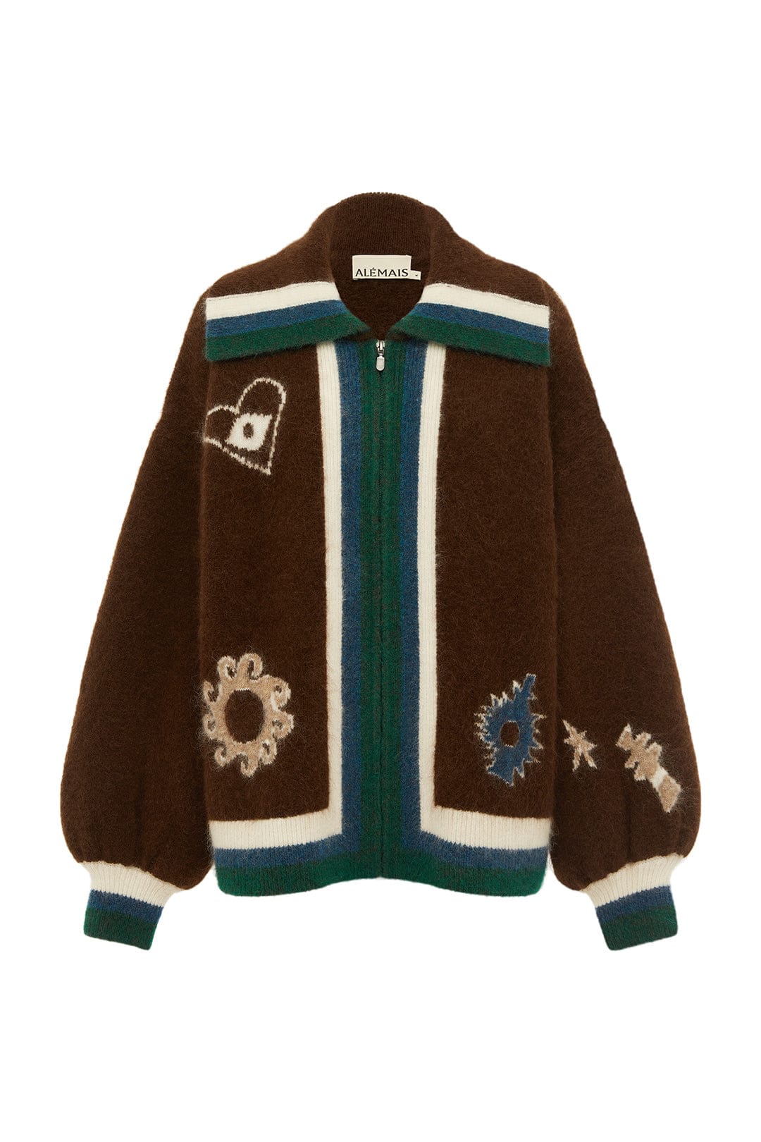 Alemais Maroc Zip UP Knit Cardigan - Image 1