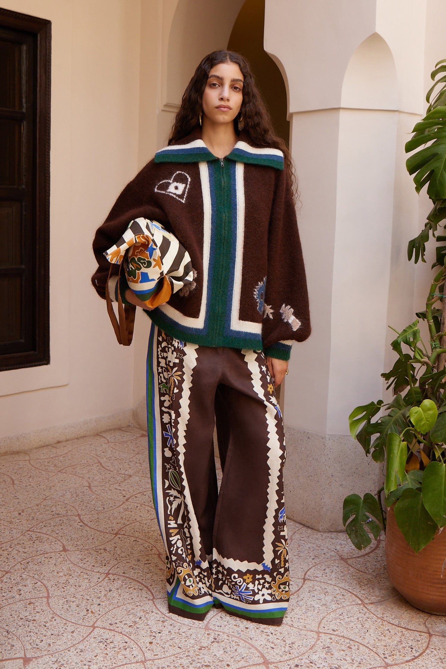 Alemais Maroc Zip UP Knit Cardigan - Image 2