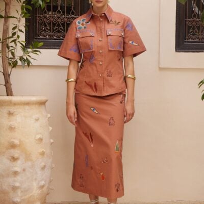 Alemais Dusty Embroidered Fitted Shirt - Image 2