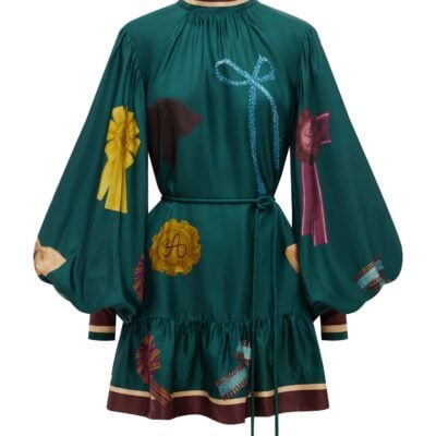 Alemais Rosette Silk Mini Dress - Image 1