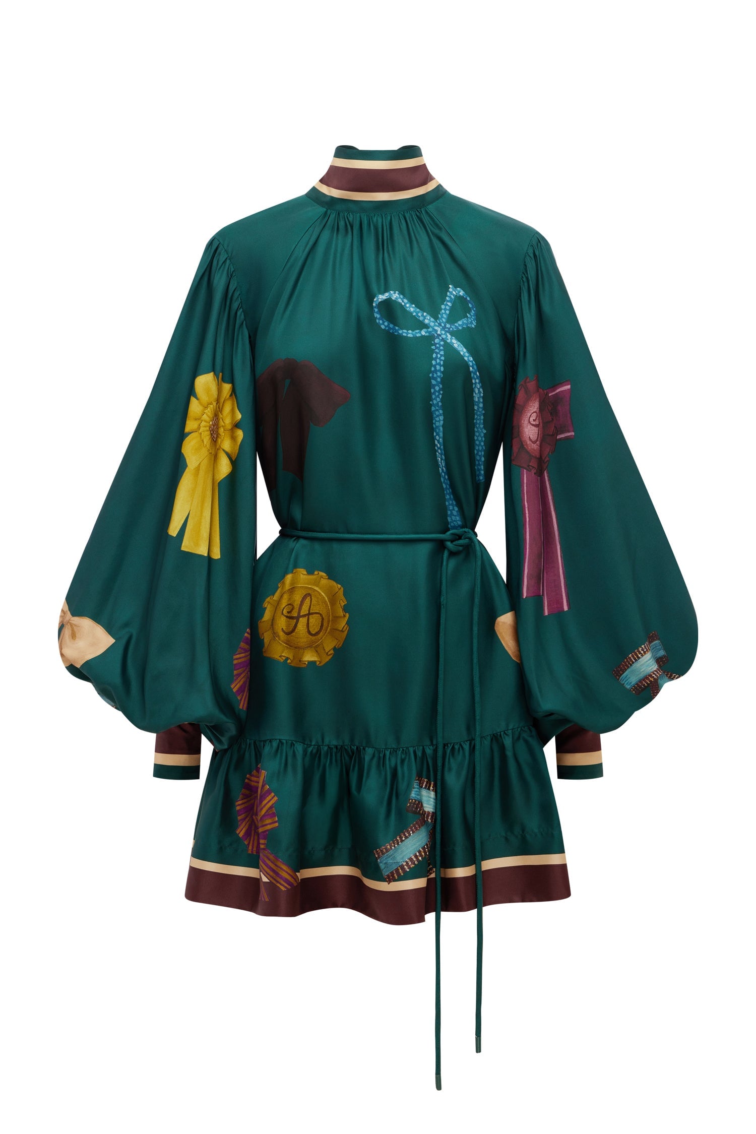 Alemais Rosette Silk Mini Dress - Image 1