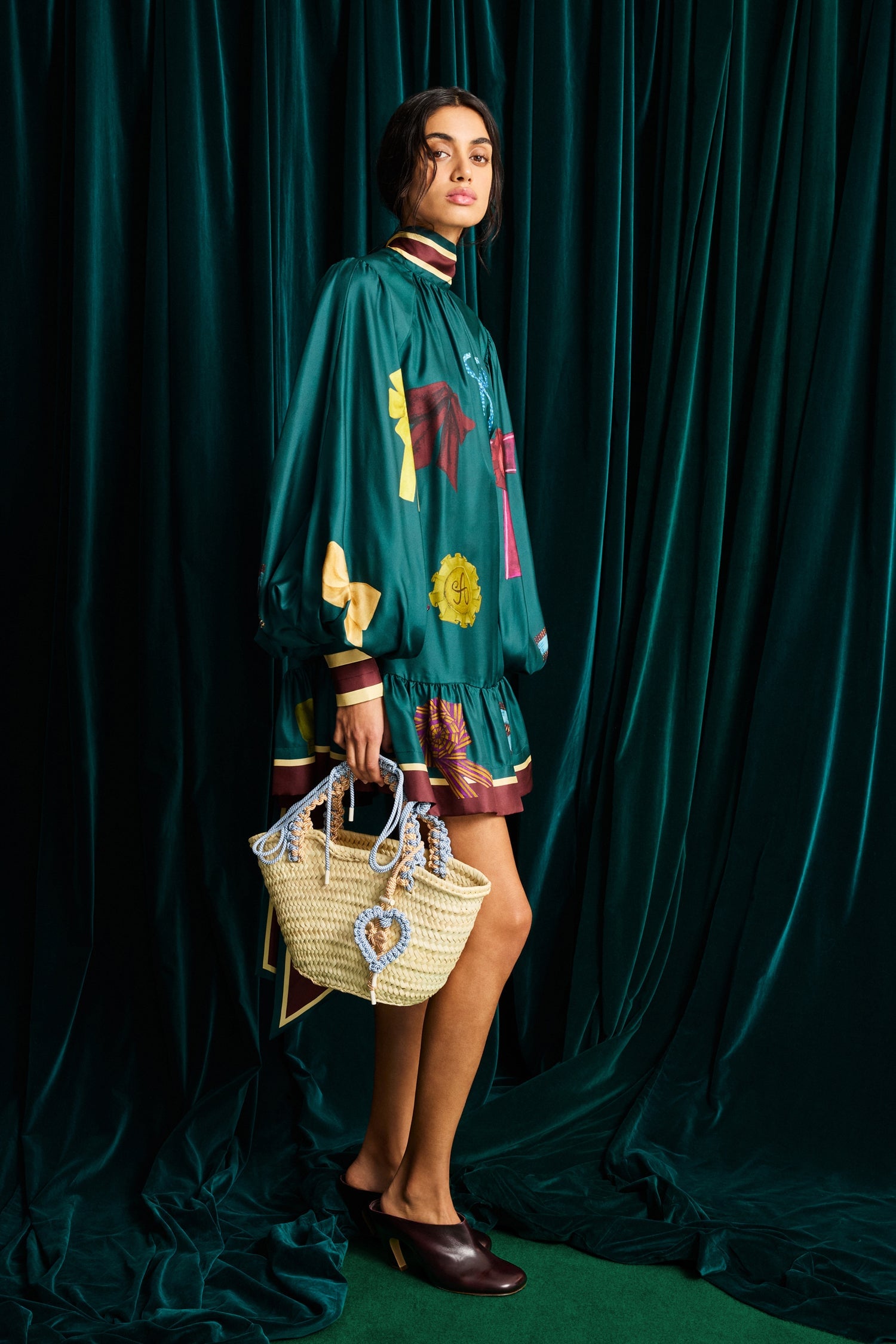 Alemais Rosette Silk Mini Dress - Image 3