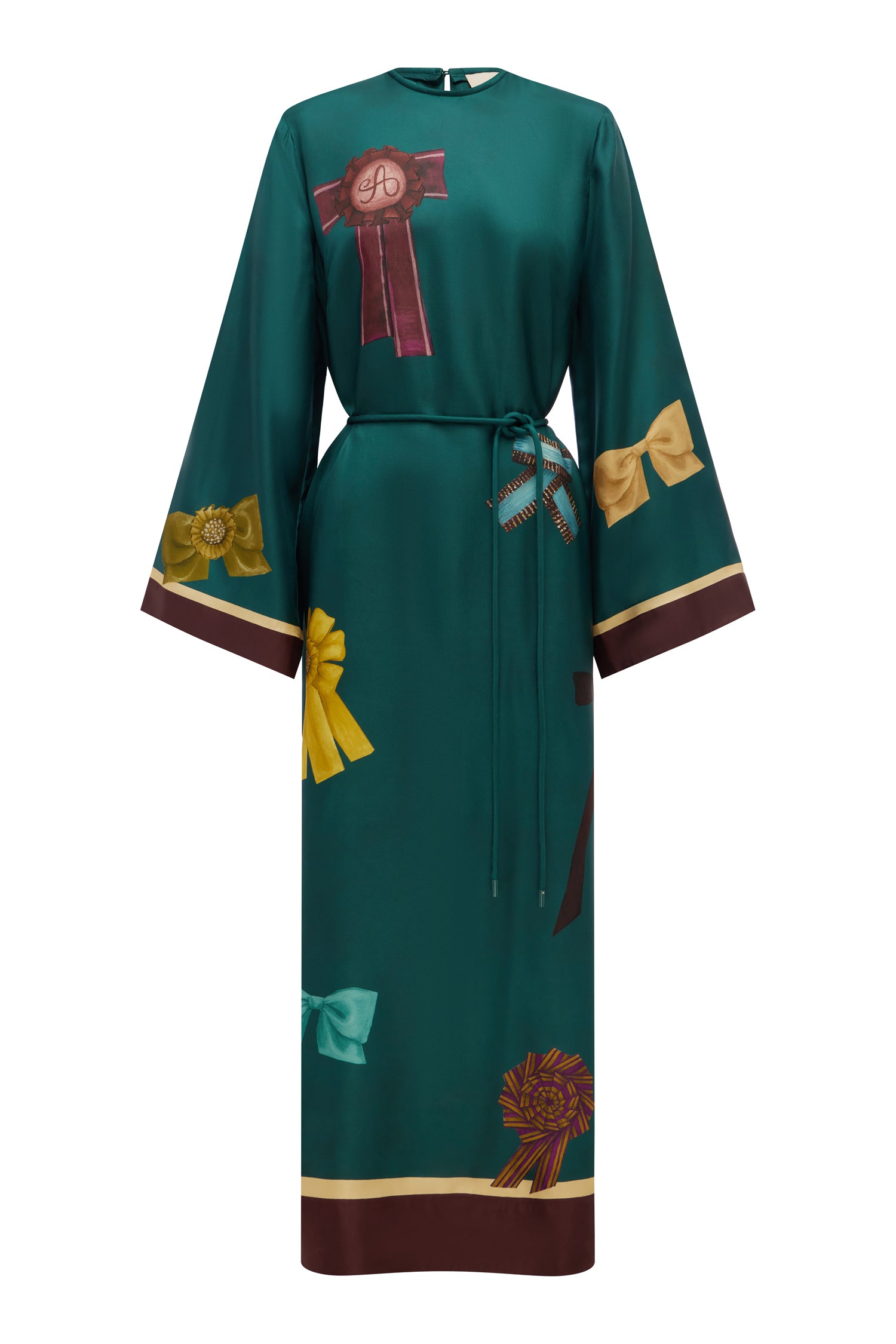 Alemais Rosette Silk Midi Dress - Image 1