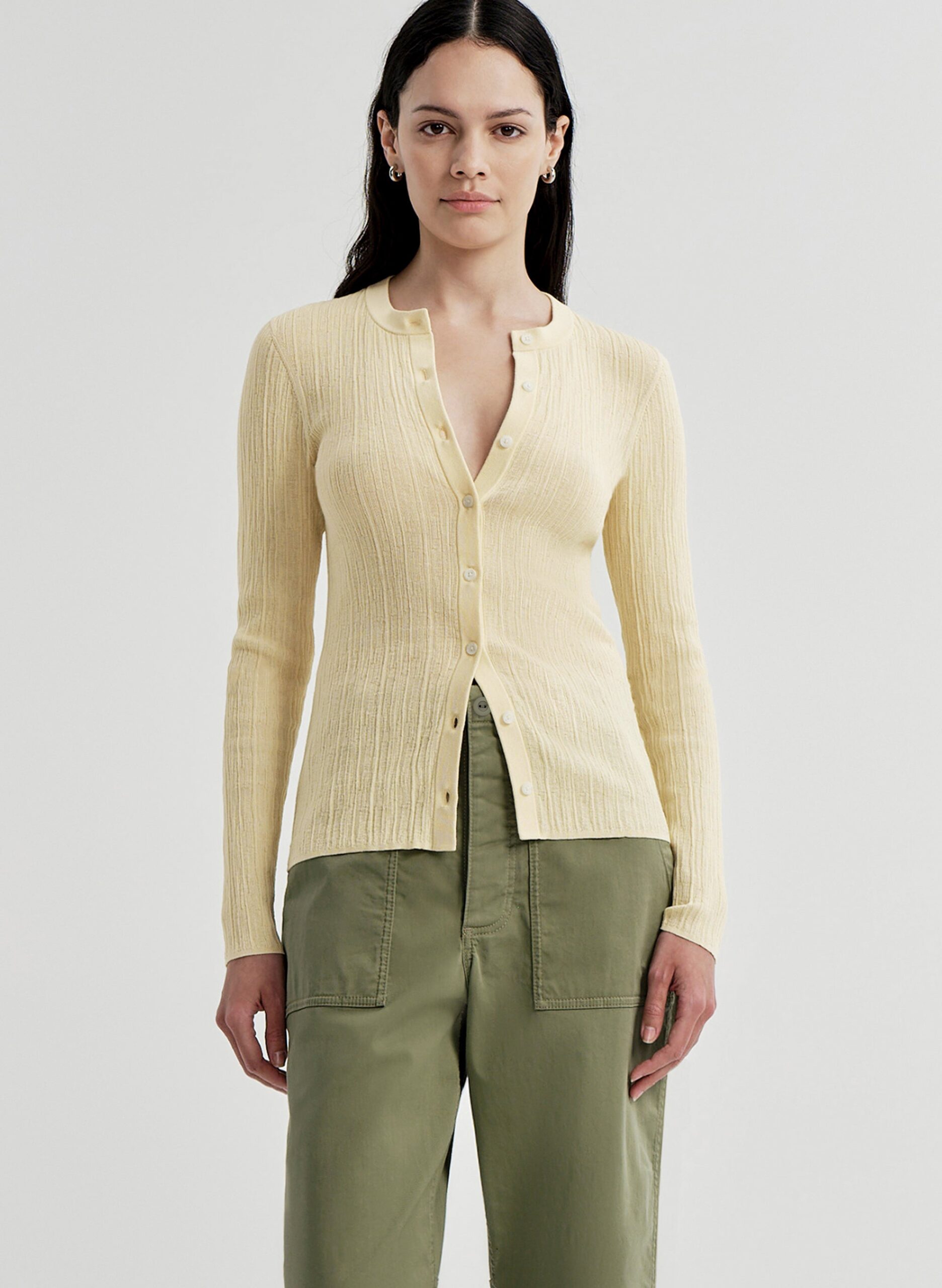 A.L.C. Fisher Fine Cotton Knit Cardigan - Image 1
