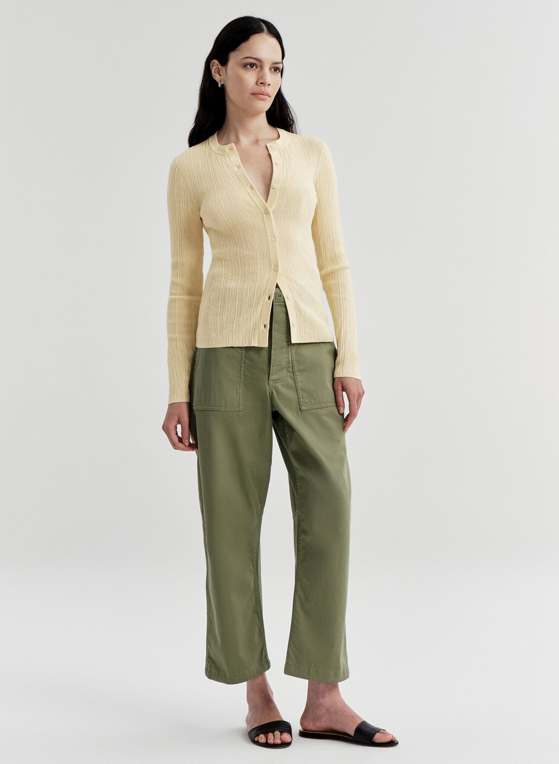MNALC041026031052002_3 A.L.C. Fisher Fine Cotton Knit Cardigan - Image 3