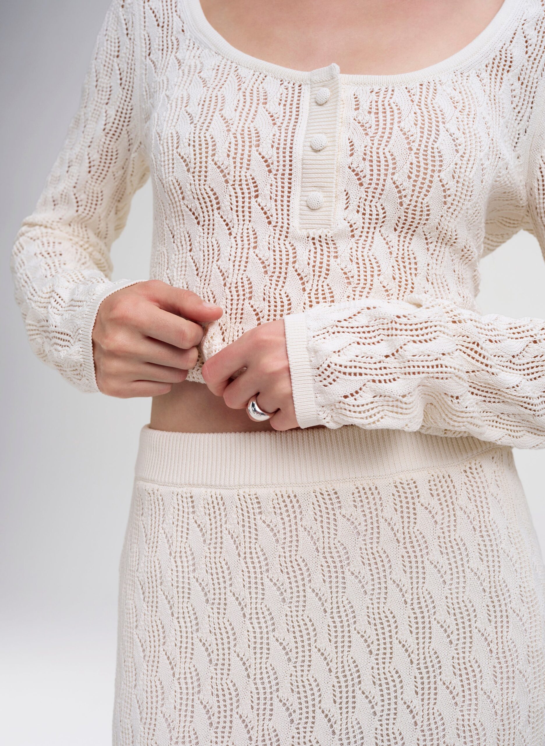 MNALC041026031052006_2 A.L.C. Estelle Silk Cotton Knit Top - Image 2