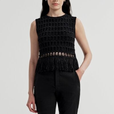 A.L.C. Esme Crochet Fringe Top - Image 2