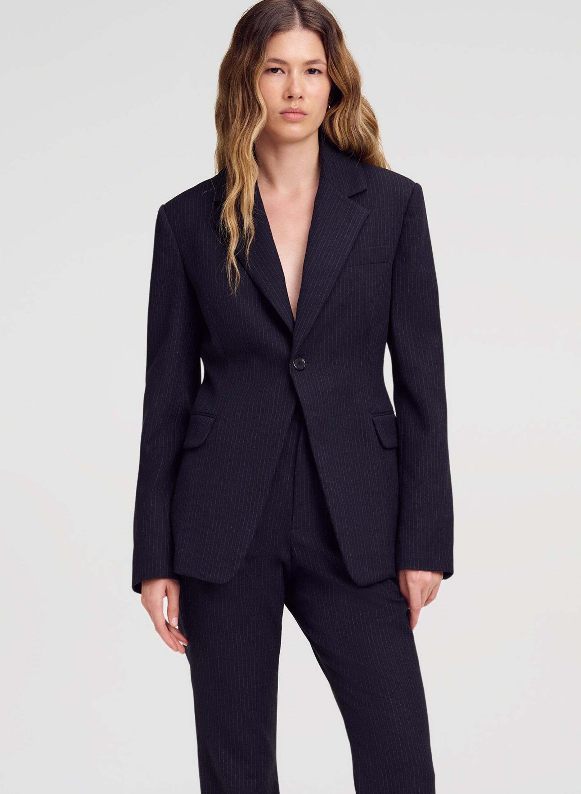 A.L.C. Elza Tailored Pinstripe Jacket - Image 1