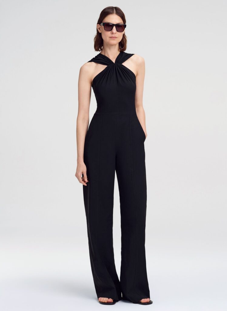 A.L.C. Elouise Stretch Linen Jumpsuit - Image 1