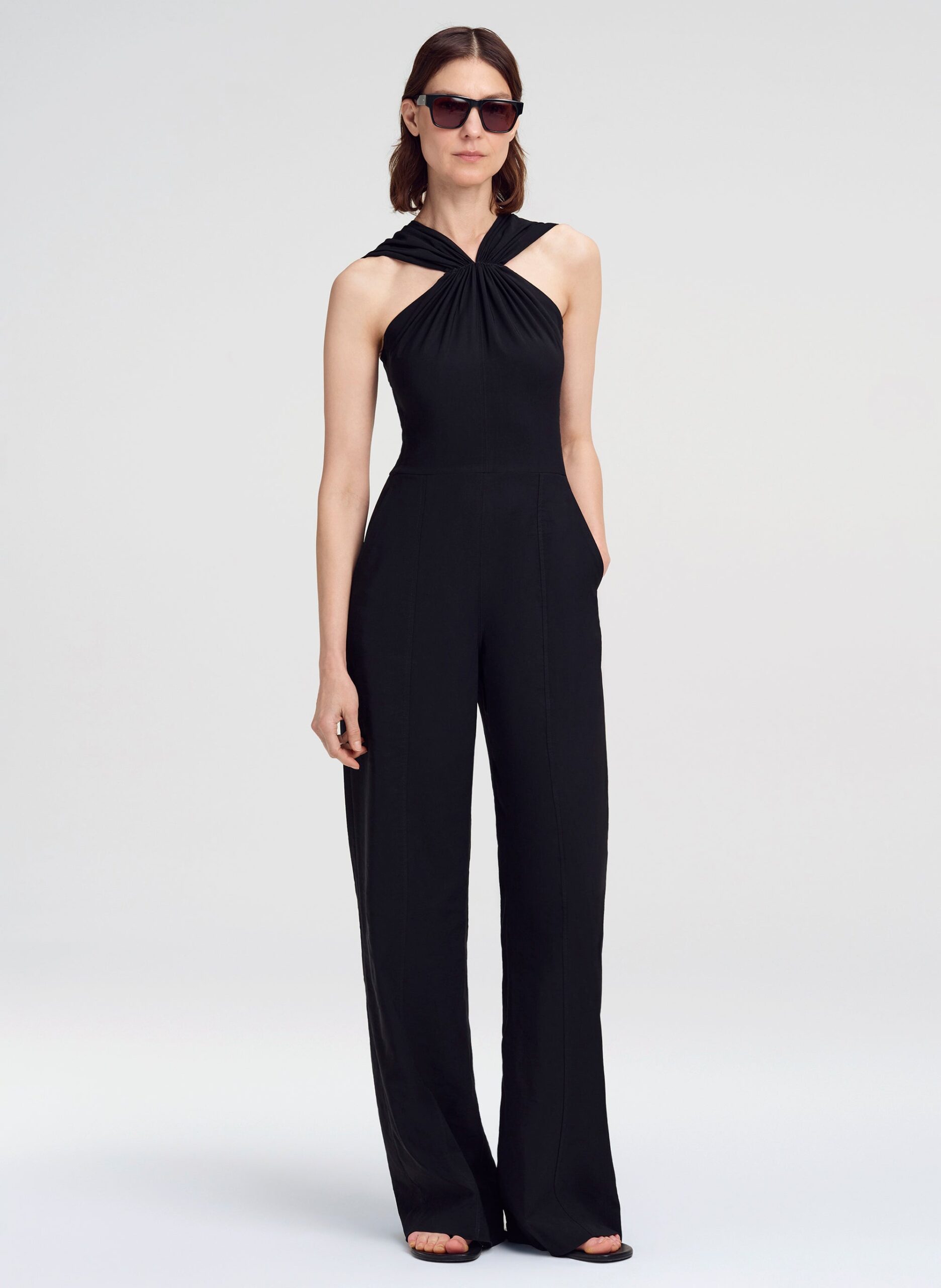 A.L.C. Elouise Stretch Linen Jumpsuit - Image 1