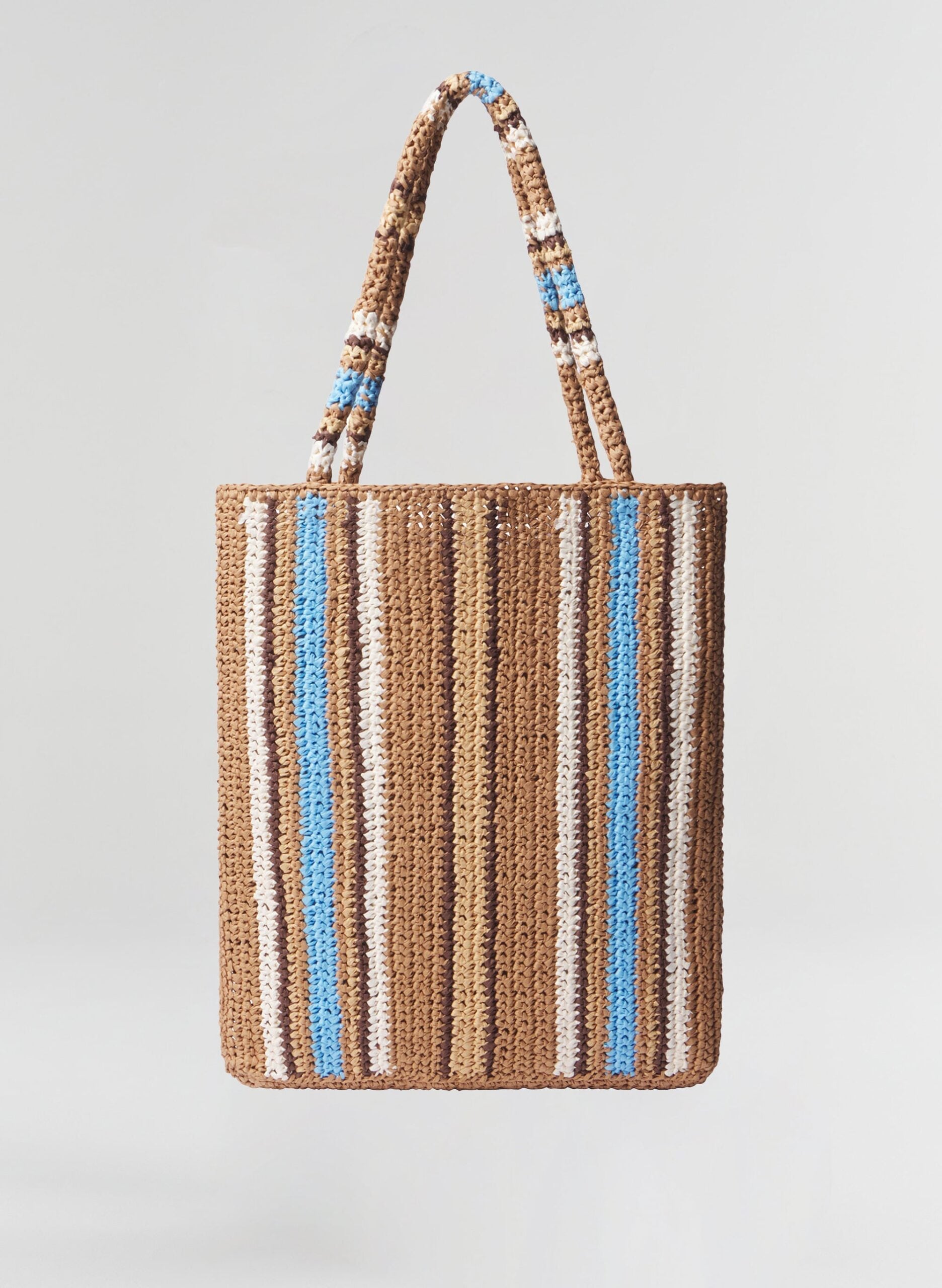 A.L.C. Daisy Striped Raffia Tote - Image 1