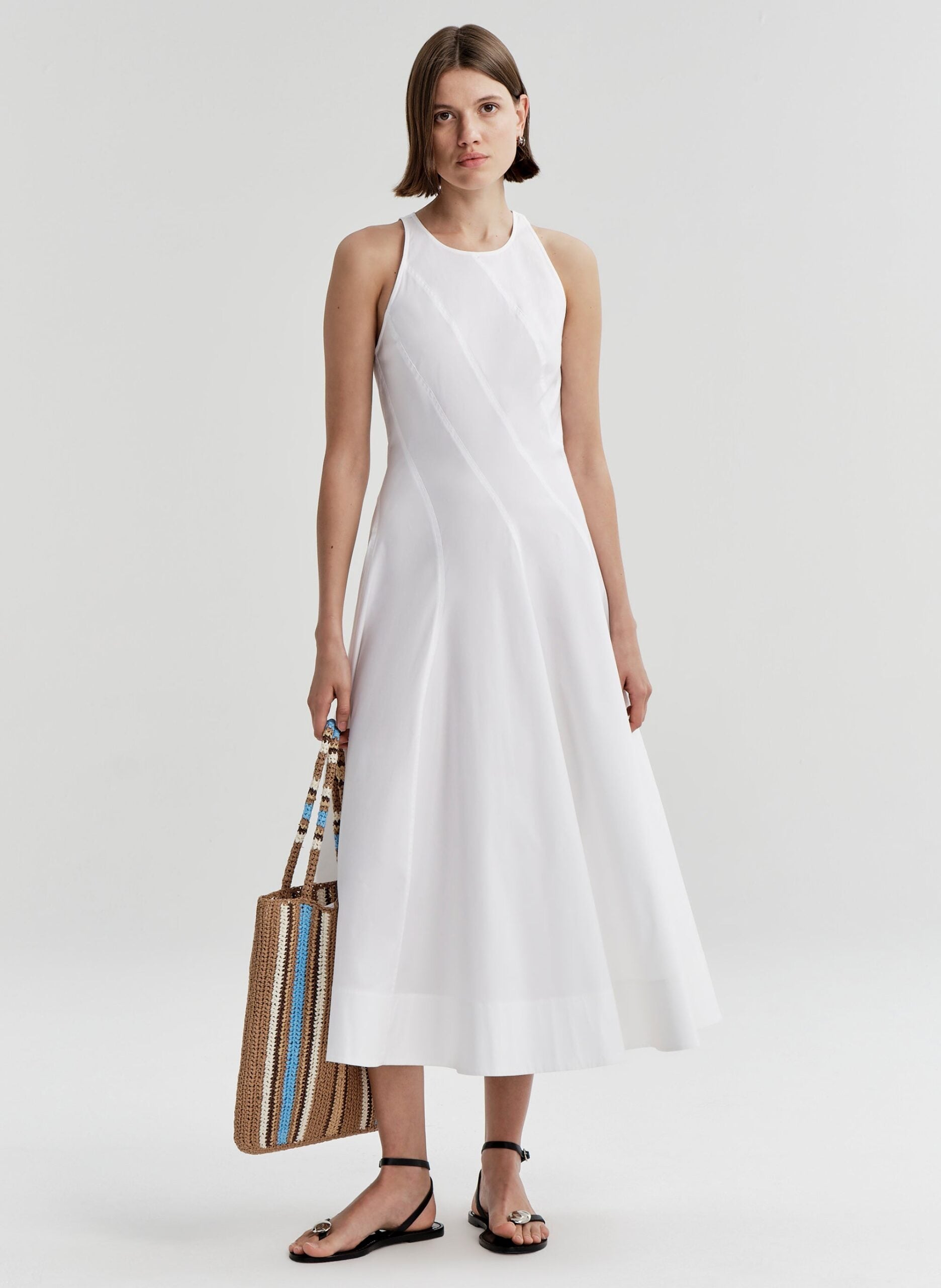 A.L.C. Daisy Striped Raffia Tote - Image 2