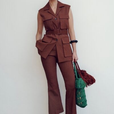 A.L.C. Cropped Sophie Linen Pant - Image 1