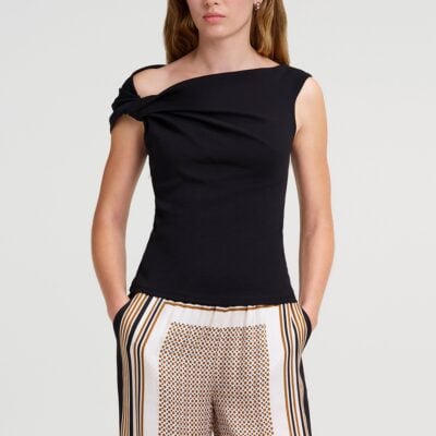A.L.C. Cece Off-Shoulder Tee - Image 1