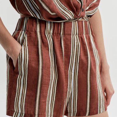 A.L.C. Casey Striped Linen Short - Image 2