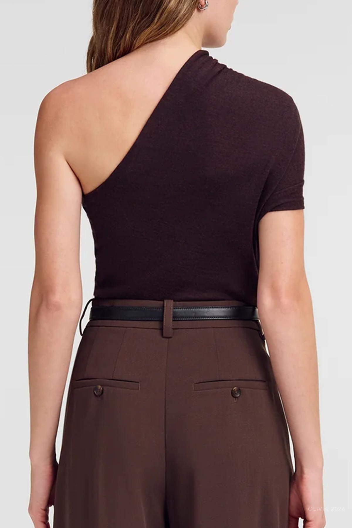 MNALC041026044357118_3 ALC Kaylee Fine Merino One Shoulder Top - Image 3