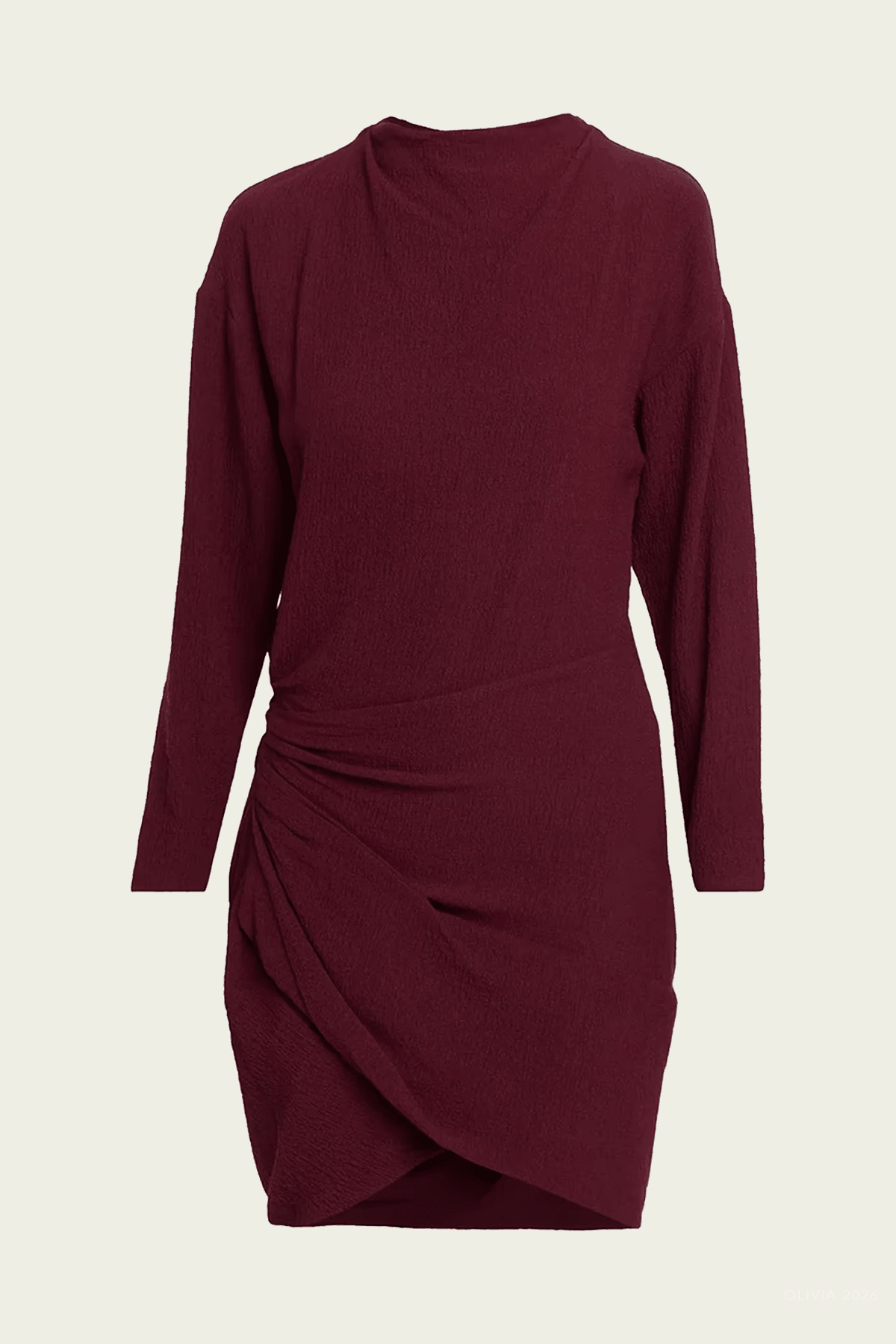 ALC Ivana Textured Crepe Ruched Mini Dress - Image 1