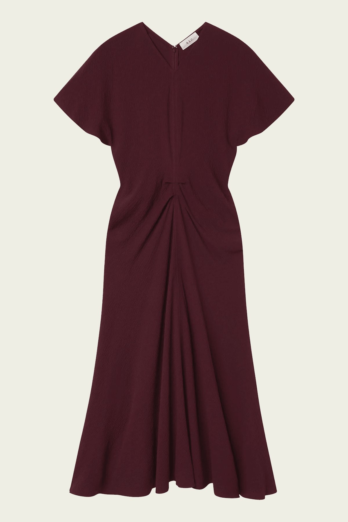 ALC Rem Textured Crepe Ruched Midi Dress - Image 1